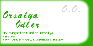 orsolya odler business card